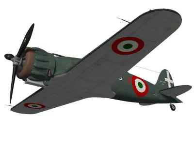 macchi mc200 saetta 3D model