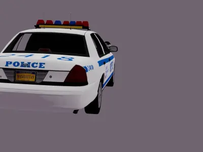 NYPD CVPI Free low-poly 3D model
