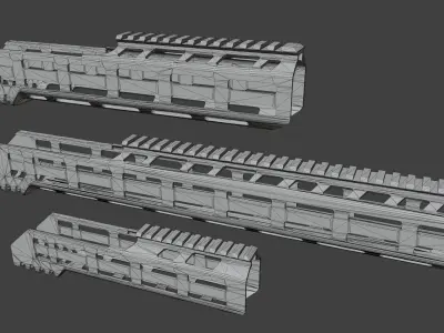 MI MCX Handguard  Low-poly 3D model