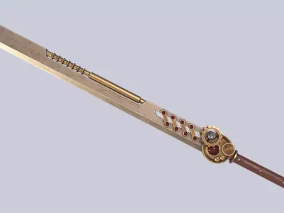 Steampunk blade Low-poly 3D model order