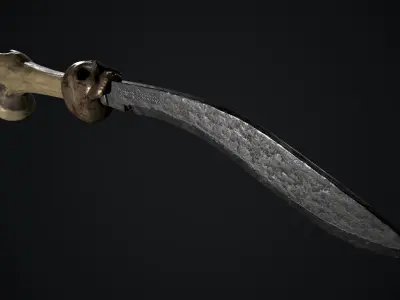 kukri pirate swords Low-poly 3D model