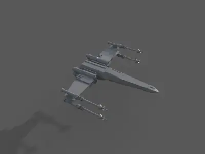 X-wing star wars x - fighter 3D model