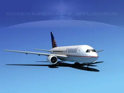 Boeing 767-200ER Continental 3D model