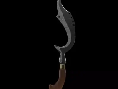 KUJANG Sundnese Traditional Weapon Free low-poly 3D model