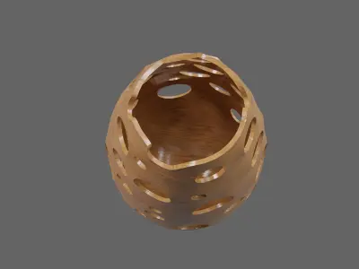 Wood vase Free 3D model