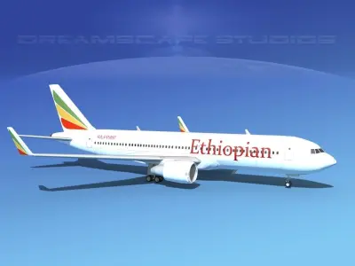 Boeing 767-300 Ethiopian 3D model
