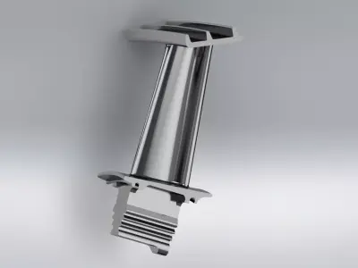 Turbine blade 3D model