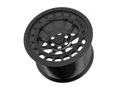 black rhino wheel rim 3D print model