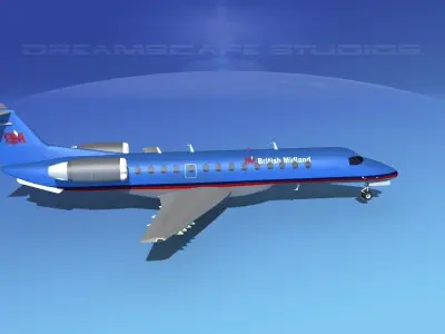 Embraer ERJ-135 British Midland 3D model