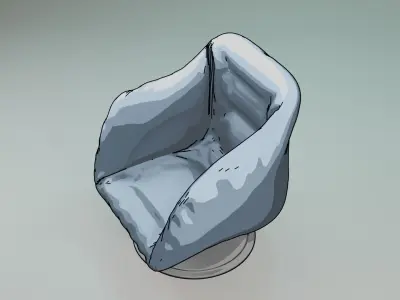 A stylized office chair Free low-poly 3D model