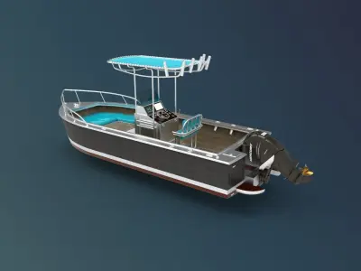 Boat luxury 2 3D model
