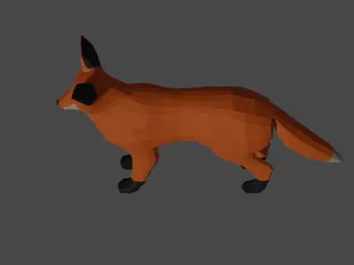 LowPoly Fox Low-poly 3D model