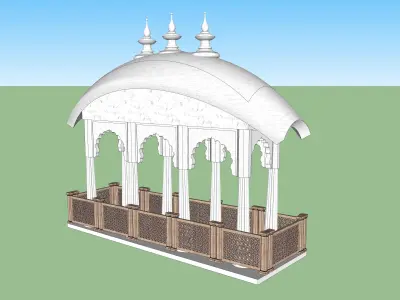 indian jodhpuri stone chatri temple 3D model