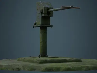 Hand Pump 3B Low-poly 3D model