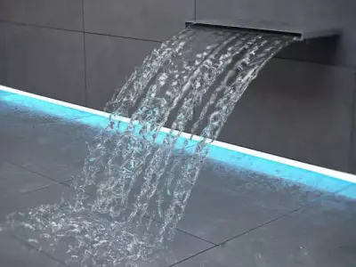 Fountains Collection Waterfall Low-poly 3D model