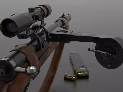 MP 35 Weapon Fps -Tps Low-poly 3D model