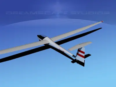 Glaser Dirks DG-200 17 Mtr Sailplane V02 3D model
