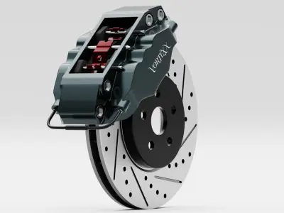 Vortex-X Brake Caliper and Brake Disc 3D model