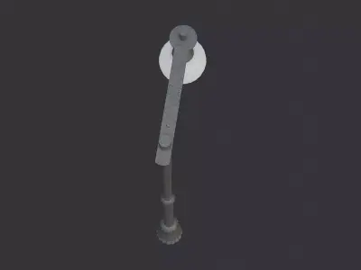 Ornate Vintage Street Lamp Pole Low-poly 3D model