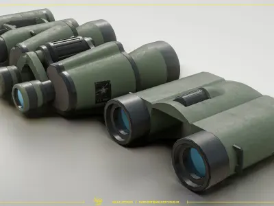 3 game ready Binoculars star wars Low-poly 3D model