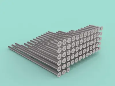 NAS1153 Full set of screws 63 pcs 3D print model