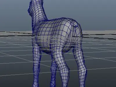 A Deer - person Low-poly 3D model
