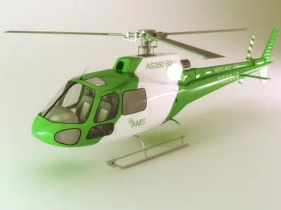 Helicopter - AS350 B3 3D model