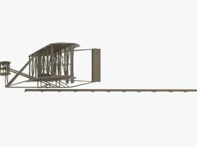 wright flyer Low-poly 3D model