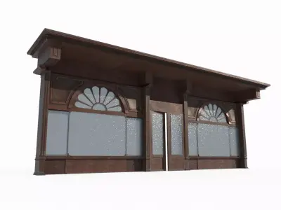 Classical architecture shop storefront 3D model