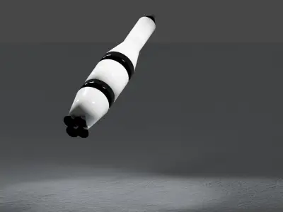 Rocket cartoone 3D model