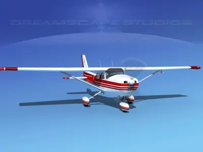 Cessna 172 Skyhawk 1976 V03 3D model