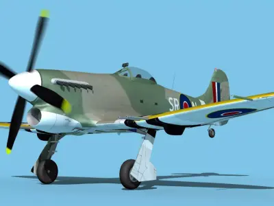 Hawker Hawker Tempest MK1 V09 3D model