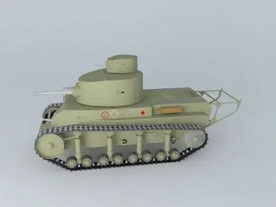 T 24 Soviet Tank 3D model
