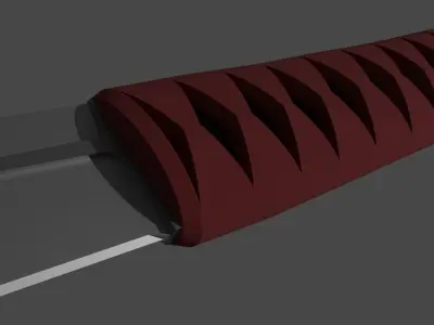 JAPANESE TANTO Free low-poly 3D model