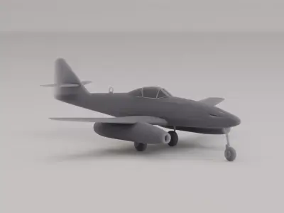 Messerschmitt Me 262 Jet Fighter Germany WWII 1944 3D print model