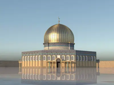 Aqsa Mosque Free low-poly 3D model
