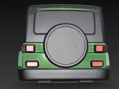 jeep upper body 3D model