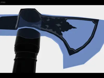 Tomahawk Axe Low-poly 3D model