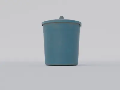 Plastic Jar Low-poly 3D model
