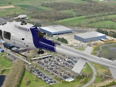 AS-350 US Customs And Border Protection Animated Low-poly 3D model