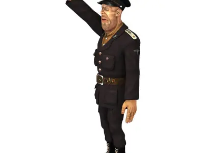 Shtirlec wwii soldier in uniform 3D model