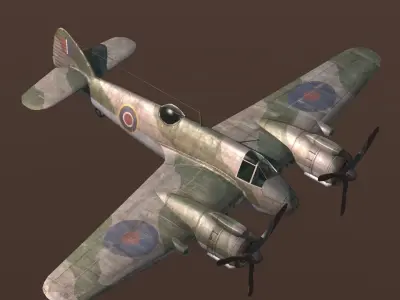 Bristol Beaufighter Low-poly 3D model