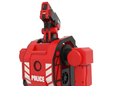 Police robot 3D model