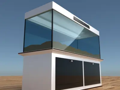 Modern Aquarium  Low-poly 3D model