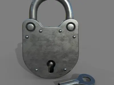 Badlock padlock 3D model