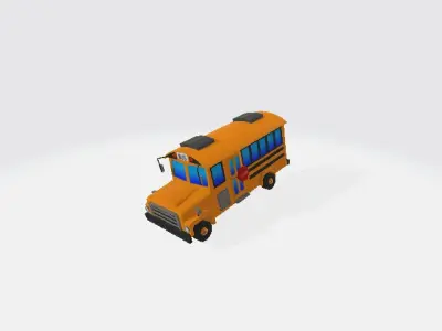 Stylized Bus 3D Model Free 3D model