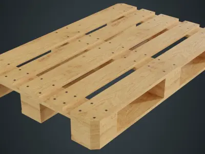 Pallet 1A Low-poly 3D model