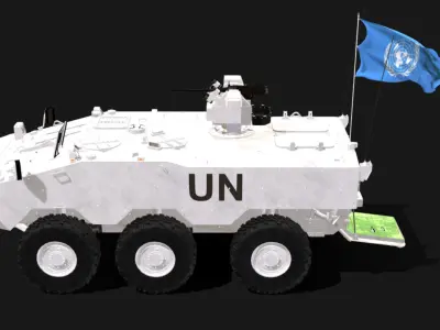 IVECO GUARANI 6X6 UN Low-poly 3D model