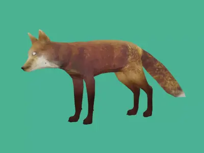 fox lowpoly 3d model 3D model