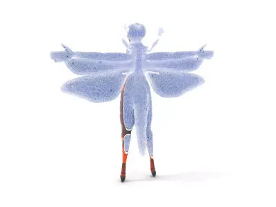 Dragonfly Hybrid Unique model pack Low-poly 3D model